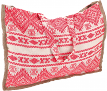 Riesige Boho Strandtasche, Shopper, Einkaufstasche - pink