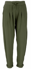 Narrow pants, pencil pants, summer pants - olive green