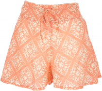 Lightweight panties, cotton print shorts - orange
