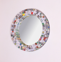 Spiegel aus Recyclingpapier - rund 47 cm