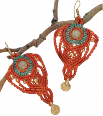 Macramé earrings, festival jewelry - Model 19