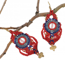 Macramé earrings, festival jewelry - Model 20