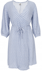Mini dress boho chic, ladies wrap dress, 3/4 sleeves, summer dres..