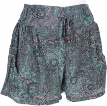 Lightweight panties, silky print shorts - topaz