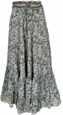 Boho maxi skirt, light long summer skirt - dove gray