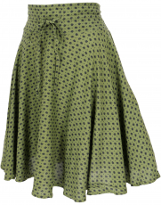 Colorful printed boho mini skirt - kiwi