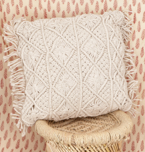 Boho macramé cushion with filling - model 3
