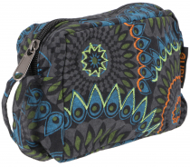 Boho cosmetic bag, clutter bag from Nepal - black