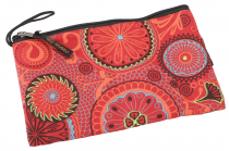 Boho cosmetic bag, clutter bag from Nepal - red