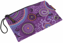 Boho cosmetic bag, clutter bag from Nepal - purple