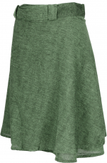 Light wrap skirt, boho cotton summer skirt - green