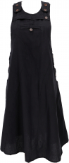 Bib skirt, strap dress, hippie skirt - black