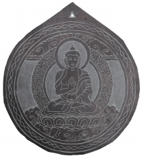 Tibetisches Steinbild, Relief aus Schiefer - Buddha 1