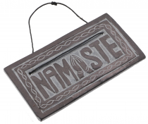 Tibetan stone picture, slate relief - Namaste 6