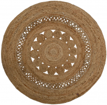 Round boho jute cotton - carpet - model 3