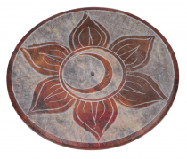 Indian soapstone incense holder, chakra coaster - Svadistahna