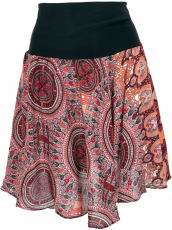 Airy mini skirt, boho summer skirt - red