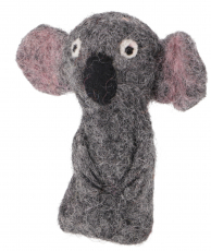 Handmade felt finger puppet - Koala