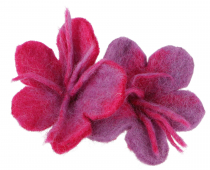 Hair tie `felt flower`, hand felted flower hair ornament - lilac/..