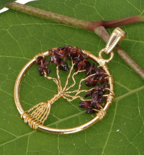 Lebensbaum Amulett, goldener Kettenanhänger `Tree of life` - Gra..