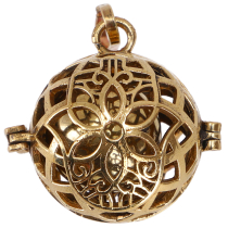 Angel caller, golden sound ball pendant - model 8/gold