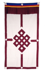 Tibetischer T�rbehang, Vorhang, Wandschmuck aus Tibet mit endlose..