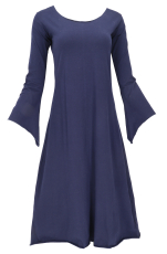 Schmal geschnittenes Elfenkleid, Mittelalter Kleid mit Trompeten�..