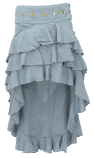 Boho Maxirock, langer Baumwollrock, Fokuhila Wickelrock - taubeng..