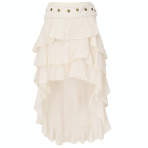 Boho Maxirock, langer Baumwollrock, Fokuhila Wickelrock - naturwe..