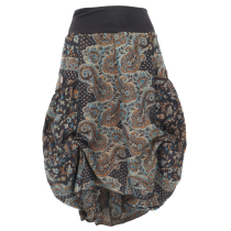 Flauschig weicher Ballonrock, Maxirock - blau