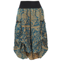 Flauschig weicher Ballonrock, Maxirock - t�rkis