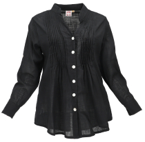 Airy boho cotton blouse, oversize shirt blouse, long sleeve maxi ..