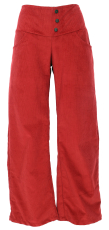 Cordhose mit leicht ausgestelltem Bein - rot