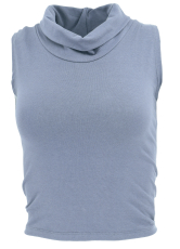 Boho highnack Top, Festivaltop, Goa Top - taubenblau