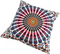 Cushion cover Mandala, printed folklore cushion - pink