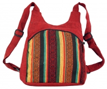 Ethno backpack, Nepal backpack - red
