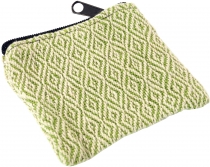 Ethno wallet, wallet made of fabric - lemon