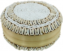 Exotic basket box with kauri shell, jewelry box in 2 sizes