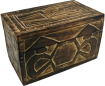 Carved small chest, wooden box, treasure chest in 2 sizes - primi..