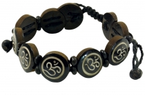 Buddhistisches Armband OM - braun Modell 8