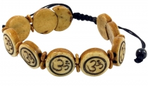 Buddhistisches Armband OM - braun Modell 9