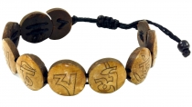 Buddhistisches Armband Mantra - braun Modell 10
