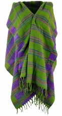 Soft goa scarf/stole, shawl, fluffy blanket - grass green