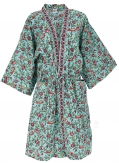 Japan style kimono, oversize kimono coat, kimono dress - turquois..