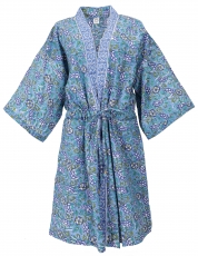 Kimono im Japan Style, Oversize Kimono Mantel, Kimonokleid - blau