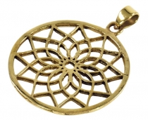 Indian `flower of life` amulet, talisman medallion - Model 3