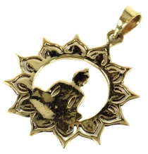 Amulet `Buddha` brass chain pendant