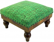 Arabic-Moroccan kilim floor stool, oriental seat with wooden fram..