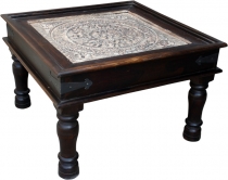 Coffee table, floor table with glass top - model 1