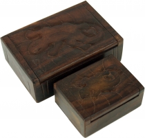 Carved wooden box, t..